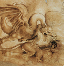 Luta entre um drago e um leo - Leonardo da Vinci